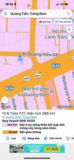 đất nền mt đường nhựa quảng tiến 28 kinh doanh buôn bán 290m2 2,85 tỷ gần ql1a, trường quốc tế thđ