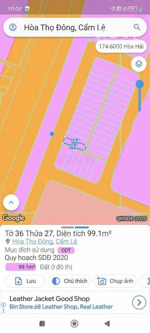 bán lô đường 5.5m trừ văn thố - hoà thọ đông - cẩm lệ kẹp cống