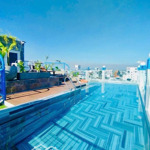 bán tòa căn hộ 6 tầng - nhỉnh 20 tỷ - dòng tiền ~1,5 tỷ/năm - hồ bơi - thang máy - view pháo hoa qt