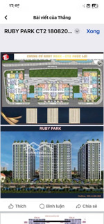 bán cc ruby park, phúc lợi, 4,5 tỷ, 71m2 giá siêu hời