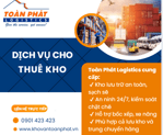  CHO THUÊ KHO LƯU TRỮ HÀNG HÓA – DIỆN TÍCH LINH HOẠT – VÀO KHO NGAY