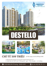 chỉ từ 309 triệu - chiết khấu 11.5% * sở hữu căn hộ cao cấp destello - gần chợ bình chánh