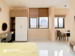 cho thuê căn hộ dịch vụ studio tách bếp ban công 45m2 đường đất thánh gần ngã tư bảy hiền tân bình.