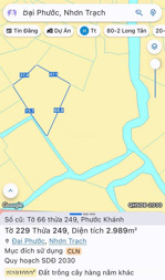 bán đất phước khánh, nhơn trạch, đn. dt 2989m2, giá đầu tư cực tốt, lh ngay hôm nay, sổ sẵn két