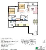 Bán CH The Habitat D3.05.08 2PN 79m2 view chính diện hồ bơi giá 3,337 tỷ ck hấp dẫn Lh 0938677909 Hiền xem nhà