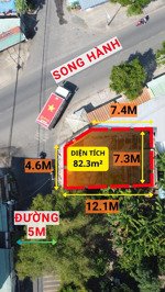 góc 2 mặt tiền song hành, 7.2x13m, 8 tỷ