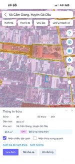 bán đất 90m2 tại sát chợ xã cẩm giang, gò dầu, tây ninh, giá chỉ 700 triệu
