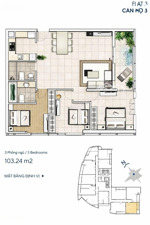 cho thuê ngay căn hộ 3pn, 2wc, 103m2, giá 45 triệu tại sailing tower, bến nghé, q1, hcm