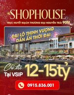 shophouse 120m2 trục huyết mạch thương mại nguyễn trãi 90m - đại lộ thịnh vượng dấu ấn thời đại