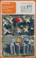 bán căn hộ 2pn+ 2wc 83.34 m2 alumi xuân cầu