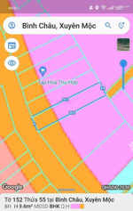 bán đất mặt tiền đường nhựa 8m kế bên chợ bình châu, xuyên mộc.