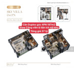 căn góc duplex 4pn 197m2 giá 37 tỷ, view công viên ciputra 65ha, toà noble crystal tây hồ