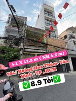 hẻm nhựa 8m, kinh doanh buôn bán ngày đêm. trường chinh, p13, tân bình, dt 41x11.5m, 1 lầu, 8.9 tỷ