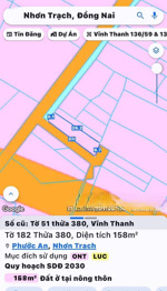 bán đất vĩnh thanh, nhơn trạch. nở hậu 6,7m, có 65m2 thổ cư, giá đi nhanh chỉ 2 tỷ, lh ngay hôm nay