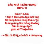 BÁN NHÀ TÂN PHONG, 1TRỆT 1LẦU, SỔ HỒNG THỔ CƯ, HẺM RỘNG 5m THÔNG THOÁNG (NP917)