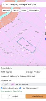 bán đất đẹp cửa lấp 790m2 1 sẹc hẻm cầu bà phong, 302m2 thổ cư, mặt tiền 16m