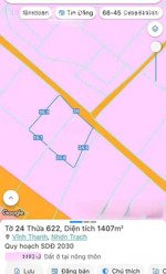 bán lô đất nhà vườn xã vĩnh thanh, nhơn trạch, đn. dt 1407m2, giá tốt, sang tên ngay trong ngày