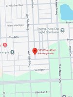 bán đất mặt tiền đường 10m5 phan khôi thông nguyễn sinh sắc - giá 5,95 tỷ tl