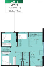 bán căn hộ vinhomes 2pn+ | view công viên cầu vồng