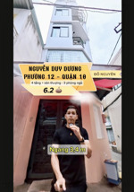 nhà quận 10 - hẻm xe ô tô - sát mặt tiền đường - 4 tầng - 3 phòng ngủ - không lộ giới