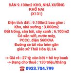 BÁN RẺ 9.100m2 KHO, NHÀ XƯỞNG P.HỐ NAI, ĐANG CHO THUÊ 130TR/THÁNG SỔ HỒNG ĐẤT SKC (X131)