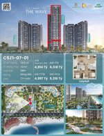 bán 2pn+ góc phân khu the wave - masteri grand coast 70m2 view công viên nước giá chỉ từ 6x.tr/m2