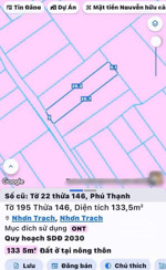 bán đất phú thạnh, nhơn trạch, đn. full thổ cư, dt 133m2, giá đầu tư siêu tốt, lh ngay hôm nay