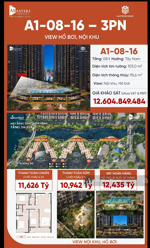 bán căn 3pn view hồ bơi tầng 8 giá 12tỷ6 diện tích 103m2 căn góc view đẹp 