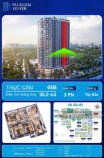 bán gấp căn hộ 3pn, 2wc, 93m2 tại bluegem tower, giá 6,65 tỷ