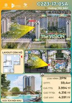 quỹ căn 2pn - tháng 2/2026 giá tốt - tòa v3 era landmark - tầng trung - vốn tự có 1.1 tỷ