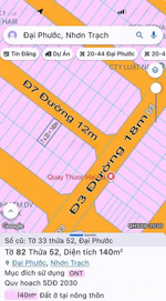 bán đất tại d7, đại phước, nhơn trạch, 5,8 tỷ, 140m2, view đẹp