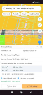 lên siêu phẩm kp4, p. hắc dịch trung tâm phường, diện tích lớn làm kho xưởng, dt: 1209m2 2,8 tỷ