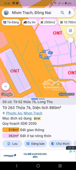 chủ kẹt tiền cần bán gấp 2 lô liền kề mặt tiền đường liên cảng đối diện tđc long thọ, giá rẻ đầu tư