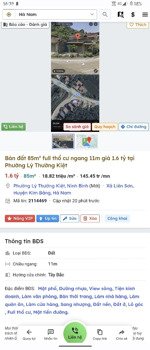 bán đất đẹp tại xã liên sơn, kim bảng, hà nam, 1,6 tỷ, 85m2,