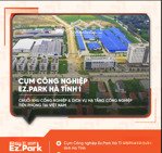 đất ccn đức thọ kcn ez. park hà tĩnh i giá 1,42 triệu/m² dt 39.78ha tách lô từ 0.45 ha (4.500 m2)