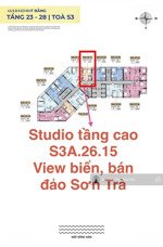châu mỹ srt - căn hộ studio toà s3a tầng 26 - view hướng đông mát- view biển, bán đảo- the symphony