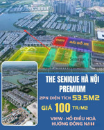 chính chủ bán căn 2 pn 53m2 the senique tòa premium hướng đông nam tầng cao view hồ ngọc trai