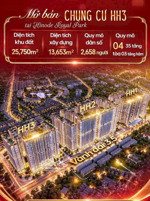 chính thức nhận booking - chung cư the flame - hh3 - khu đô thị hinoderoyalpark. 75m2, mặt v. đ 3.5