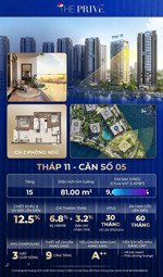 the prive quận 2 - căn hộ 2pn view sông, thiết kế giấu bếp độc đáo - thanh toán 6.8% ký hđmb ngay