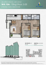 căn hộ fpt plaza 3 2pn siêu đẹp ban công hướng nam mát mẻ, layout đẹp nhất tòa căn hộ