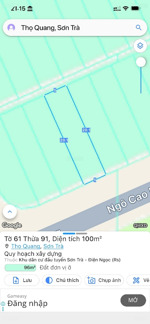 cần bán cặp đất ngô cao lãng - vịnh sơn trà đà nẵng, 200m2 ngang 10m giá 29.5 tỷ