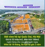 lô đất view công viên 100m2 và hồ tại quốc oai, hà nội