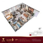 rẻ hơn 450tr so với giá gốc 2pn+ 70m2 tầm nhìn hồ bơi , tầng trung glory height , vhg quận 9