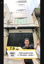 nhà 5 tầng quận 1 - hẻm 4m - diện tích: 30m - đất thổ cư vuông vức - chỉ hơn 7 tỷ