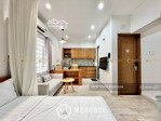 cho thuê căn hộ mini studio cửa sổ, thang máy, dọn phòng hằng tuần ngay sân bay