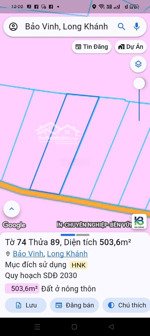 chính chủ cần bán 503m vuông đồng nai