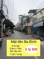 mặt tiền đường ba đình p10 q8 - đầu tư cho thuê giữ dòng tiền cực tốt