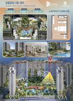 bán studio 30.2m2 chỉ từ 765 triệu, view bể bơi nội khu the vision masteri era landmark ocp3