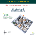 Bán Căn hộ 2PN Tecco Elite City – căn góc giá 2.1 tỷ