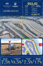 đv1 - 52 liền kề góc đảo vua - vốn ban đầu chỉ hơn 4 tỷ. nằm trong phân khu đảo vua - dt 152,9m2